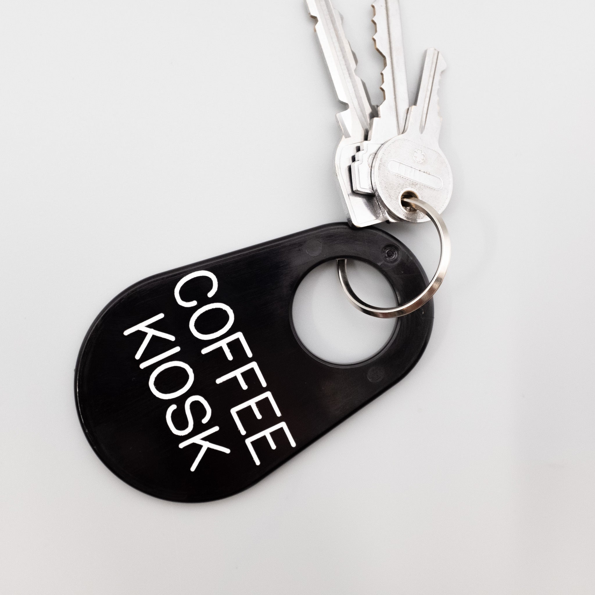 プラスチックキーホルダー Plastic Key Holder Black